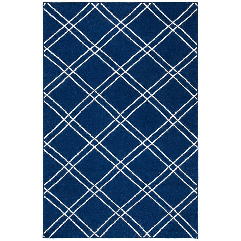 Safavieh Dhurries Navy Contemporary Rug - 6' x 9'