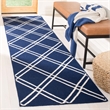 Safavieh Dhurries Navy Contemporary Rug - Runner 2'6