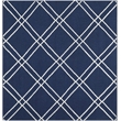 Safavieh Dhurries Navy Contemporary Rug - Square 6'