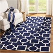 Safavieh Dhurries Navy Contemporary Rug - Square 6'
