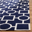 Safavieh Dhurries Navy Contemporary Rug - Square 6'