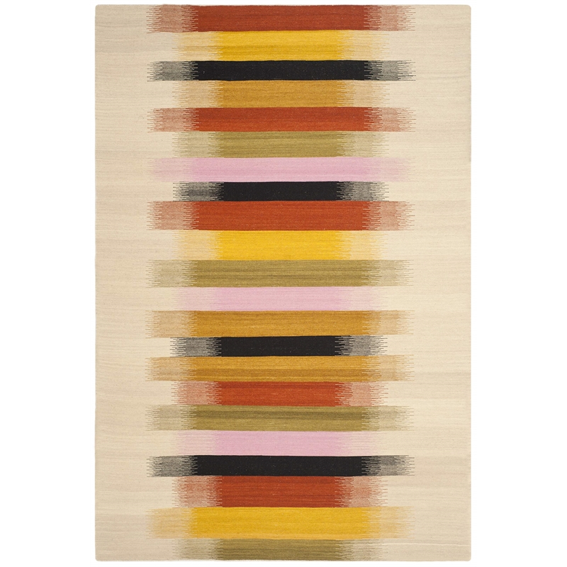 Safavieh Dhurries Beige Contemporary Rug - 6' x 9'