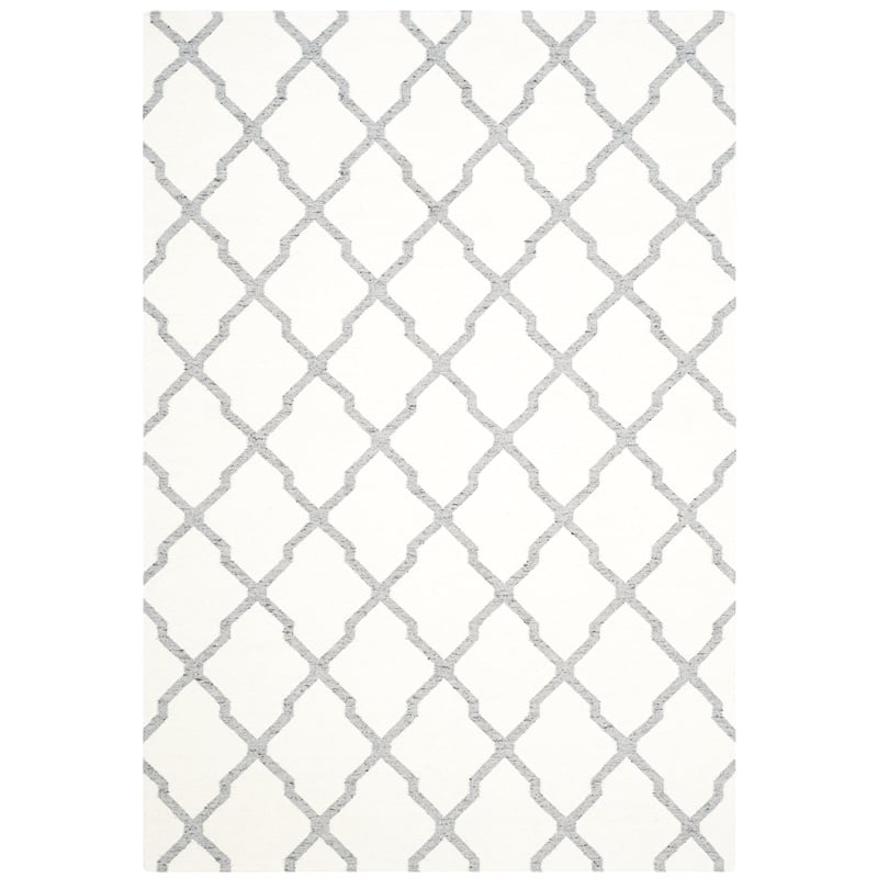 Safavieh Dhurries Ivory Contemporary Rug - 6' x 9'