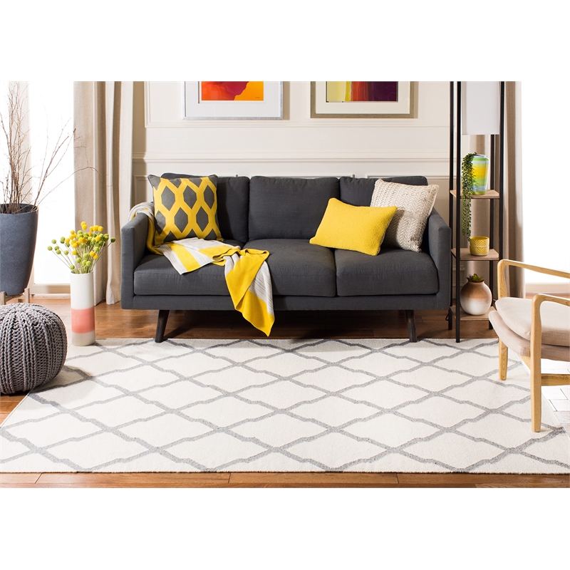 Safavieh Dhurries Ivory Contemporary Rug - 8' x 10'