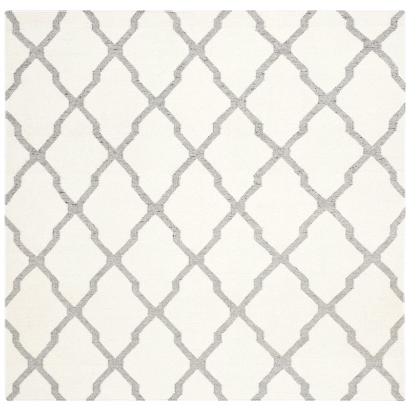 Safavieh Dhurries Ivory Contemporary Rug - Square 6'