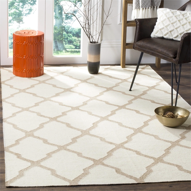Safavieh Dhurries Ivory Contemporary Rug - Square 6'