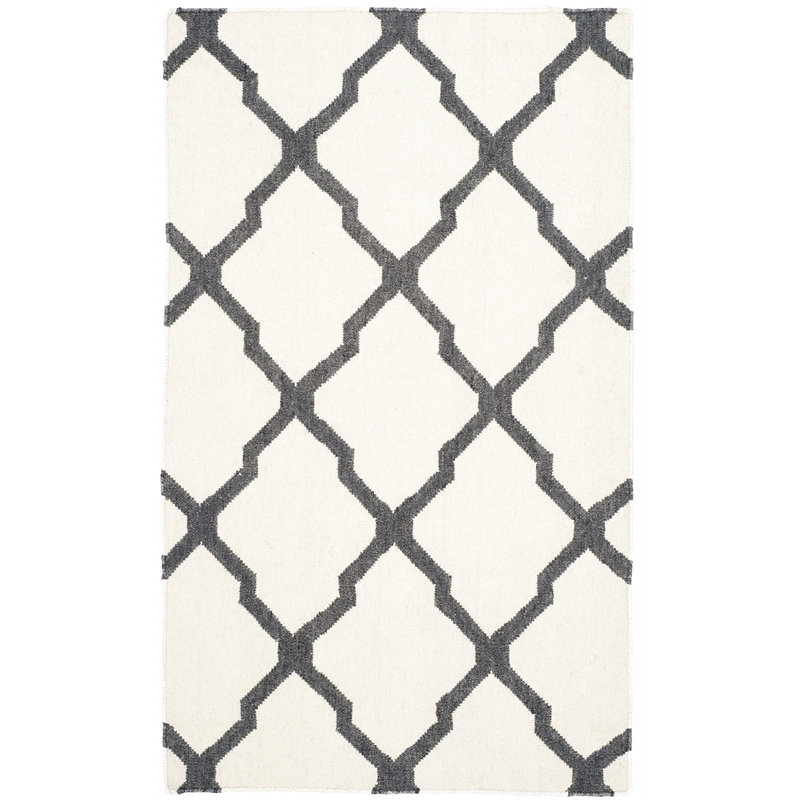 Safavieh Dhurries Ivory Contemporary Rug - 3' x 5'