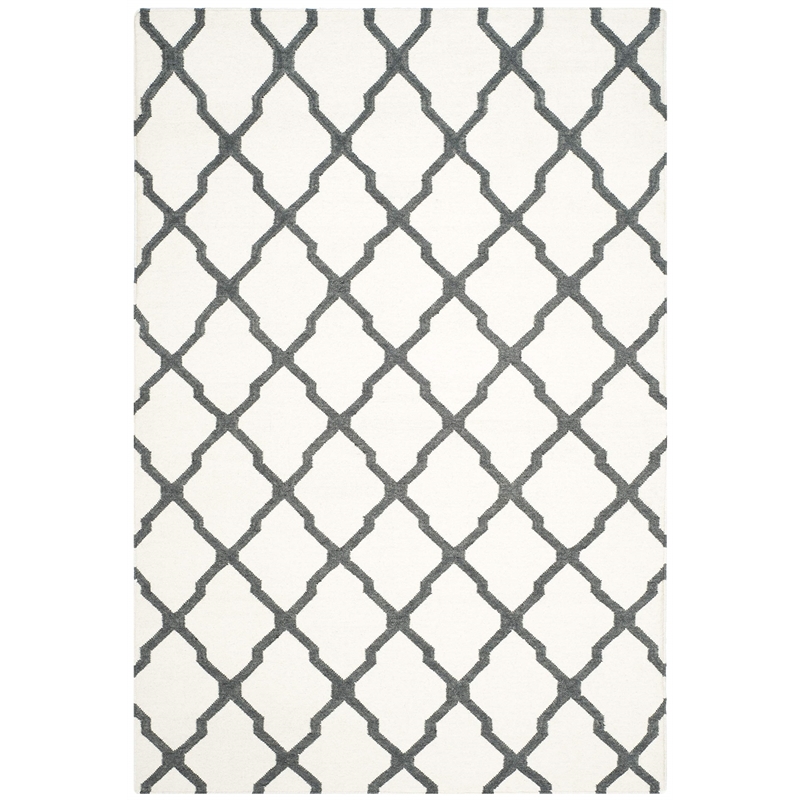 Safavieh Dhurries Ivory Contemporary Rug - 6' x 9'