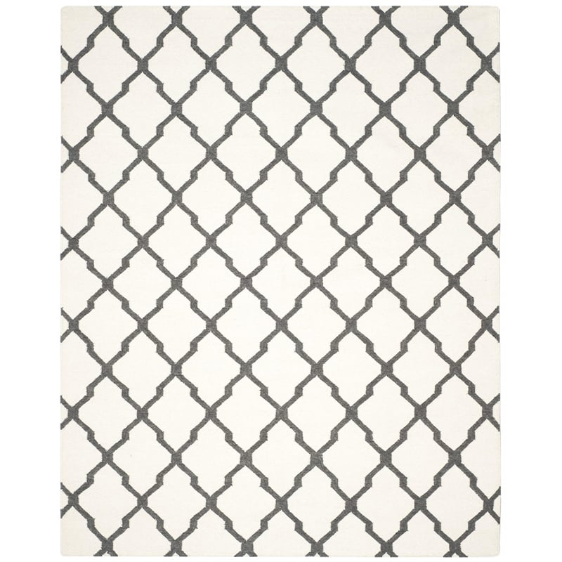 Safavieh Dhurries Ivory Contemporary Rug - 8' x 10'