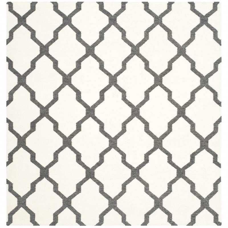 Safavieh Dhurries Ivory Contemporary Rug - Square 6'