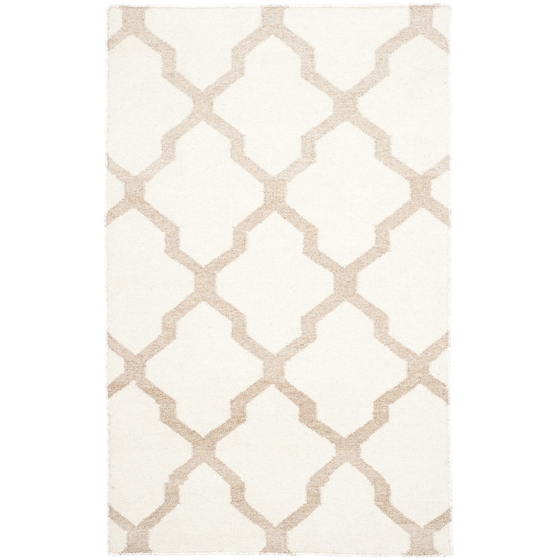 Safavieh Dhurries Ivory Contemporary Rug - 3' x 5'