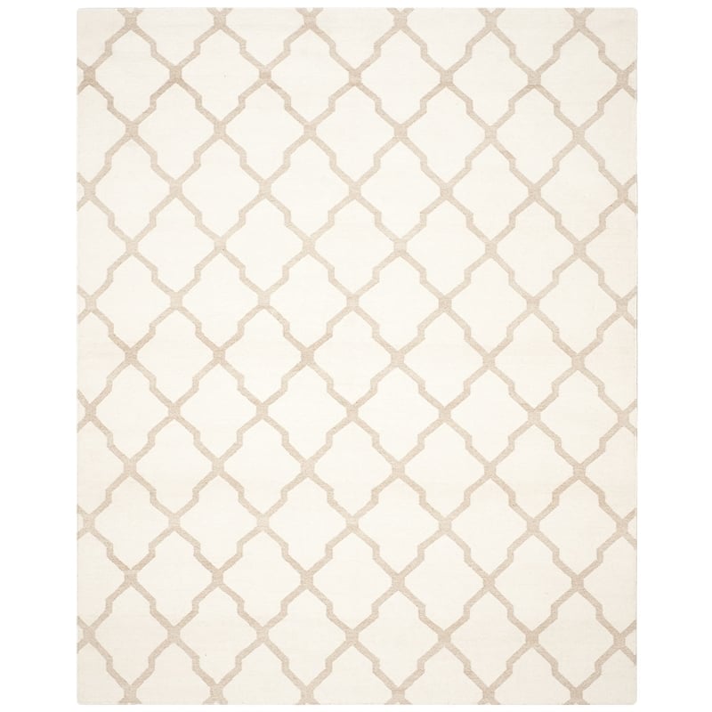 Safavieh Dhurries Ivory Contemporary Rug - 8' x 10'