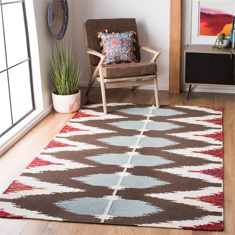 Safavieh Dhurries  Contemporary Rug - Square 6'