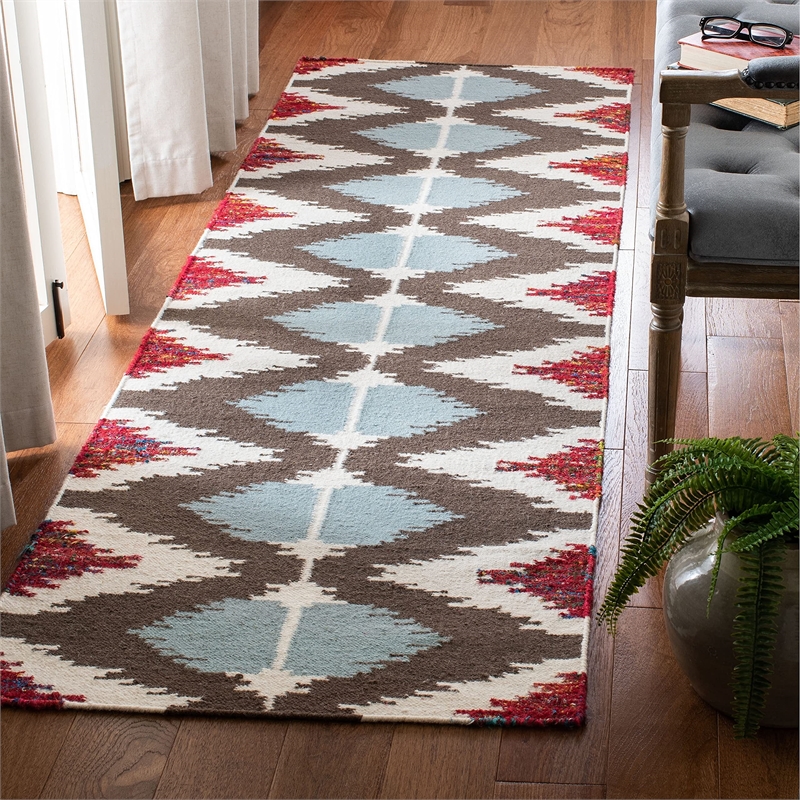 Safavieh Dhurries  Contemporary Rug - Square 6'