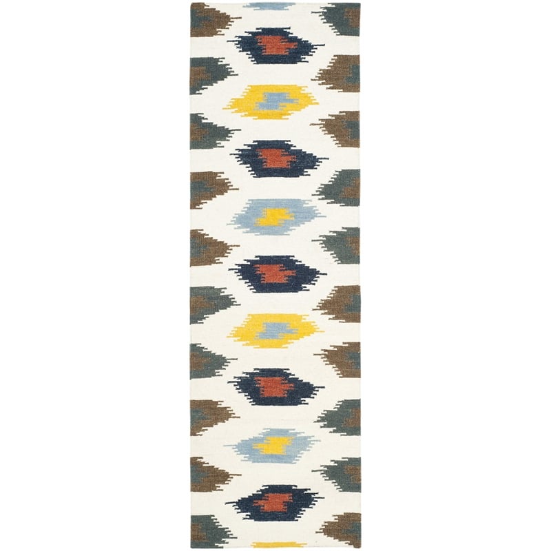 Safavieh Dhurries Ivory Contemporary Rug - 2'6