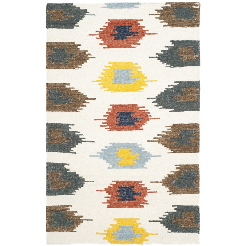 Safavieh Dhurries Ivory Contemporary Rug - 3' x 5'