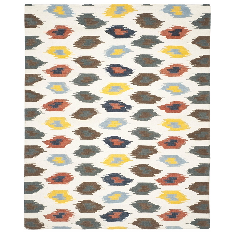 Safavieh Dhurries Ivory Contemporary Rug - 8' x 10'