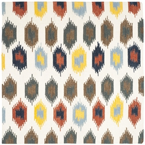 Safavieh Dhurries Ivory Contemporary Rug - Square 6'