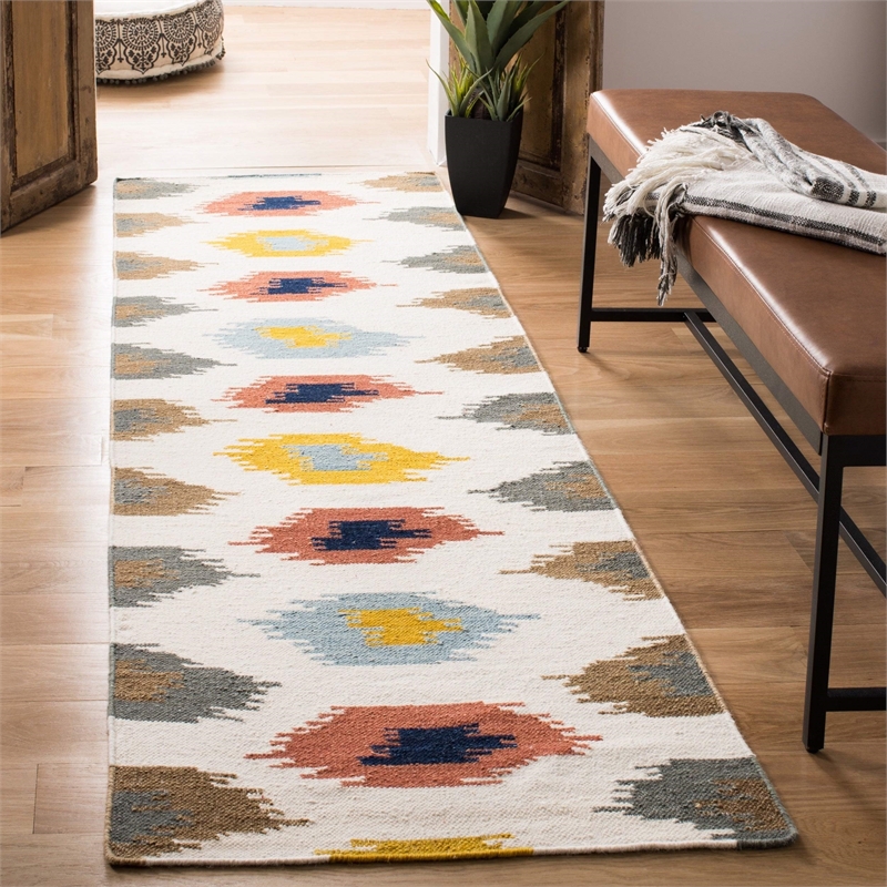 Safavieh Dhurries Ivory Contemporary Rug - Square 6'
