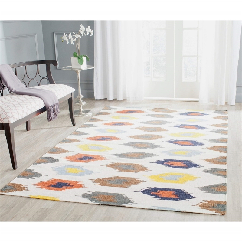 Safavieh Dhurries Ivory Contemporary Rug - Square 6'