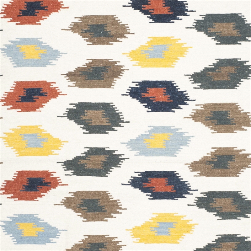 Safavieh Dhurries Ivory Contemporary Rug - Square 6'