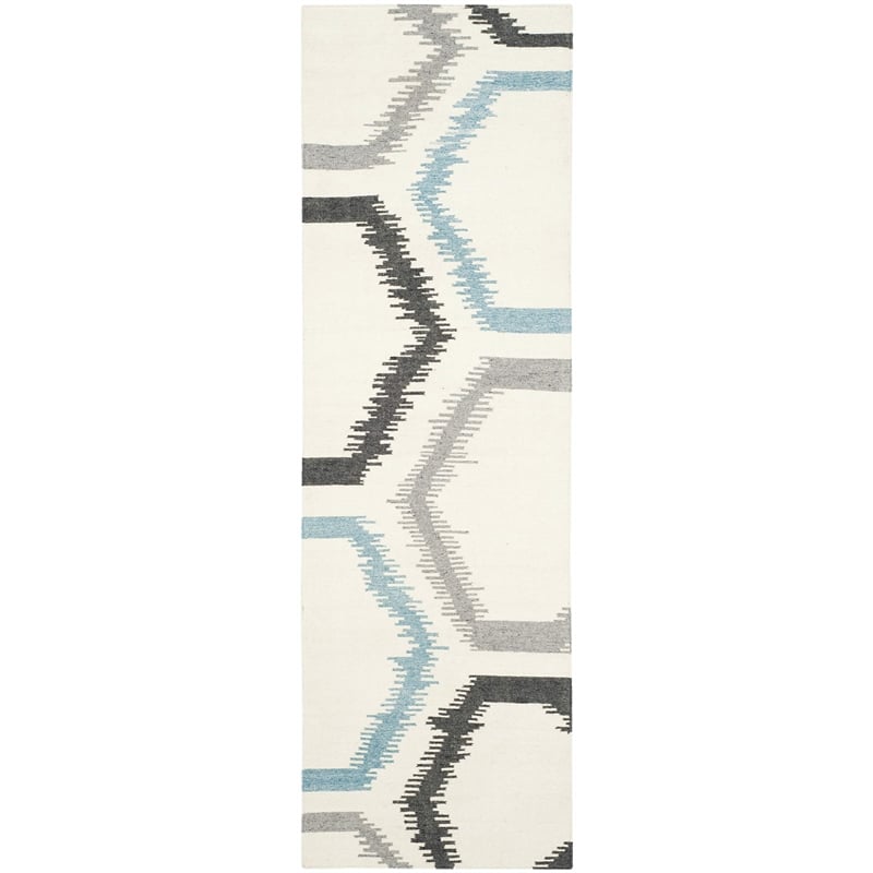 Safavieh Dhurries Ivory Contemporary Rug - 2'6