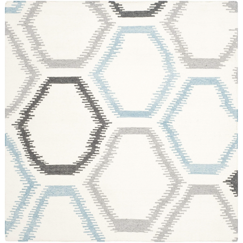 Safavieh Dhurries Ivory Contemporary Rug - Square 6'