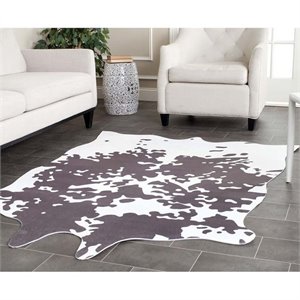 safavieh faux hide grey hide rug - 5' x 6'6