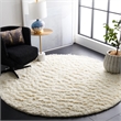 Safavieh Flokati Ivory Shag Rug - Round 6'