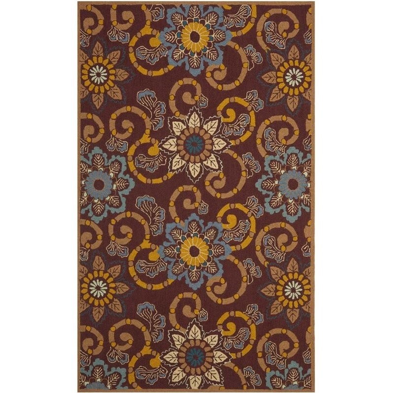 Safavieh 4 x 6 Maroon Indoor Solid Area Rug at