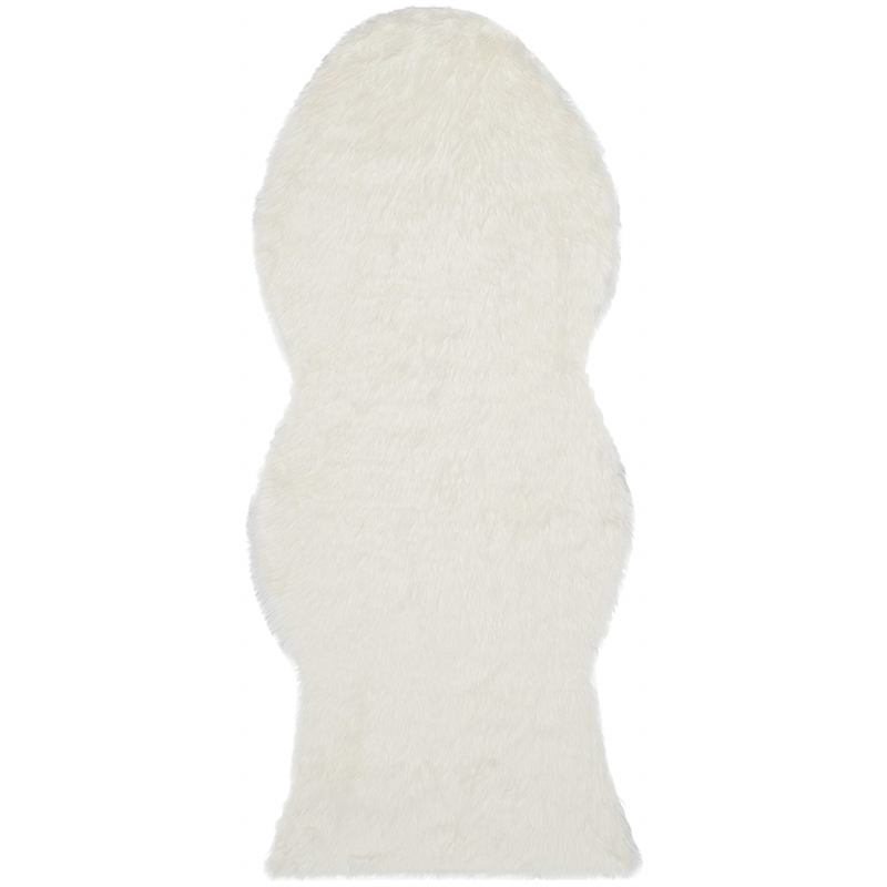 Safavieh Faux Sheep Skin Ivory Shag Rug - Runner 2'6