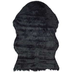 Safavieh Faux Sheep Skin Black Contemporary Rug - 2' x 3'