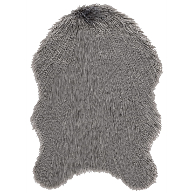 Safavieh Faux Sheep Skin Grey Shag Rug - 2' x 3'