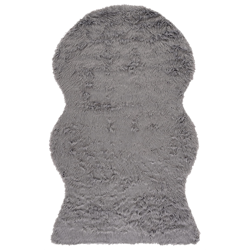 Safavieh Faux Sheep Skin Grey Shag Rug - 4' x 6'