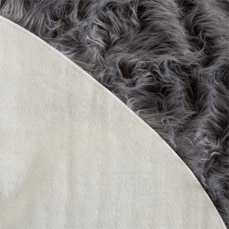 Safavieh Faux Sheep Skin Grey Shag Rug - 5' x 8'