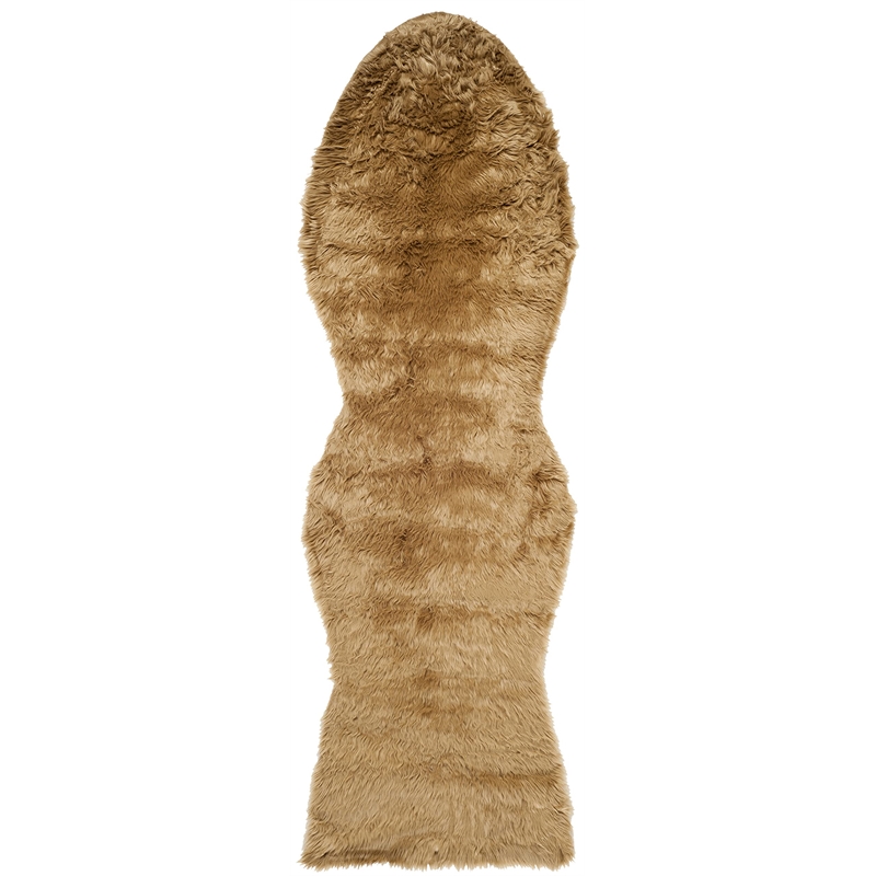 Safavieh Faux Sheep Skin Camel Shag Rug - 2'6