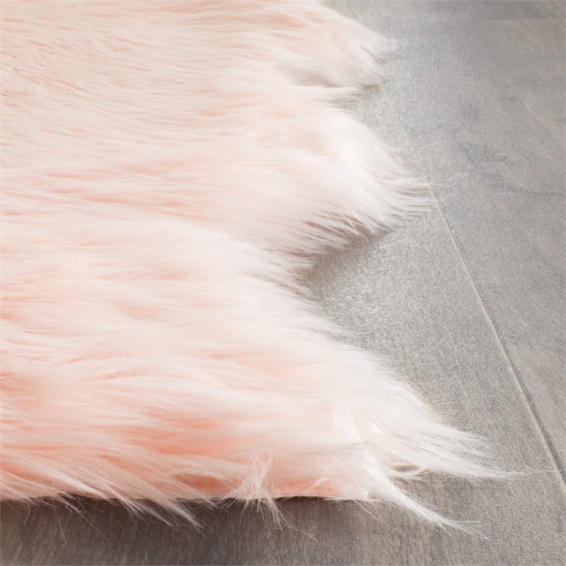 Safavieh Faux Sheep Skin Pink Shag Rug - 2' x 3'
