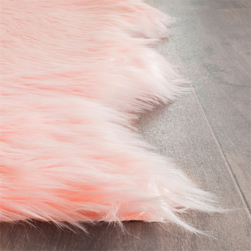 Safavieh Faux Sheep Skin Pink Shag Rug - 5' x 8'