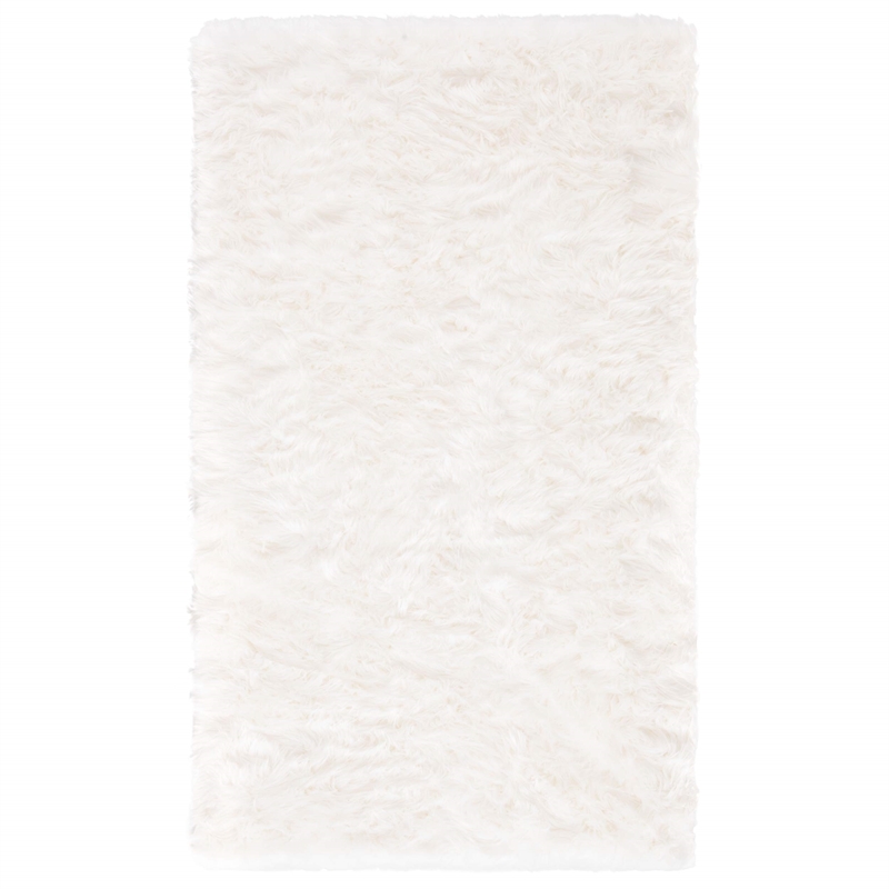 Safavieh Faux Sheep Skin Ivory Shag Rug - 3 x 5
