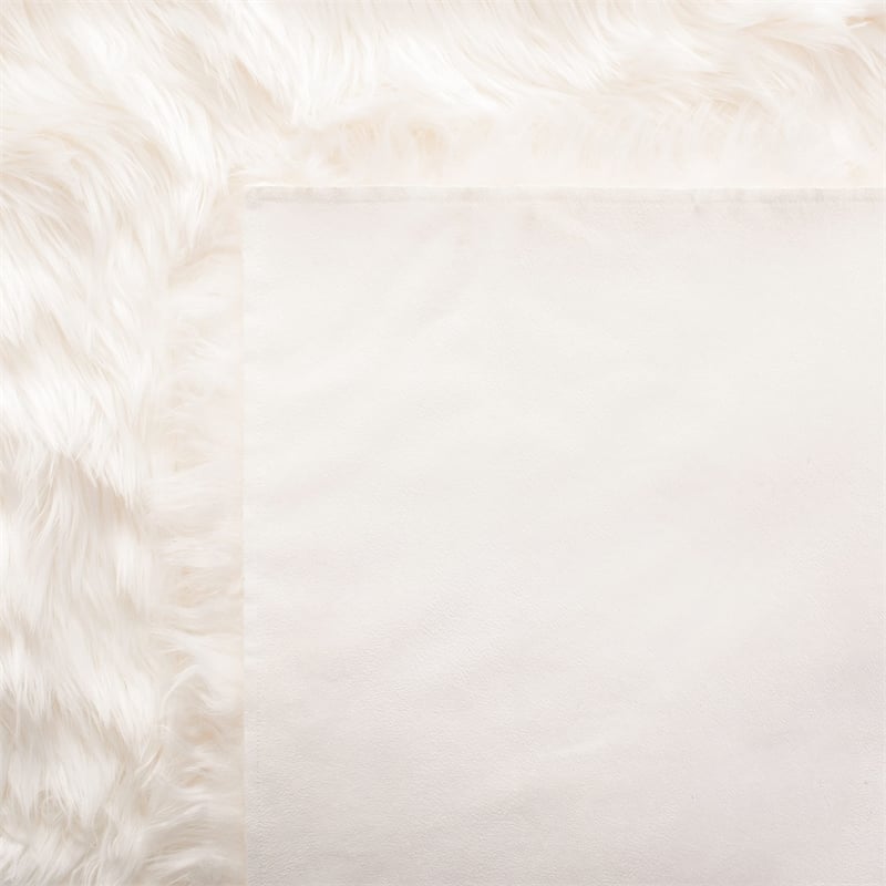 Safavieh Faux Sheep Skin Ivory Shag Rug - Runner 2'6