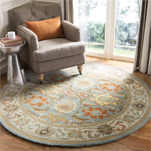 Safavieh Heritage Light Blue Traditional Rug - Round 4'