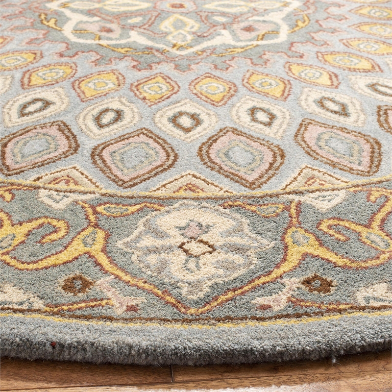 Safavieh Heritage Blue Traditional Rug - Round 8'