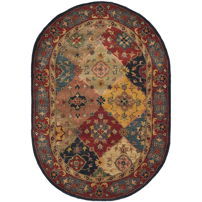 Safavieh Heritage Red Traditional Rug - Oval 7'6