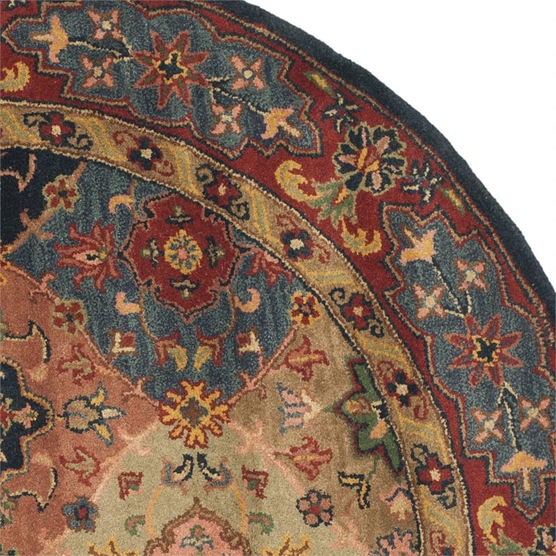Safavieh Heritage Red Traditional Rug - Round 8'