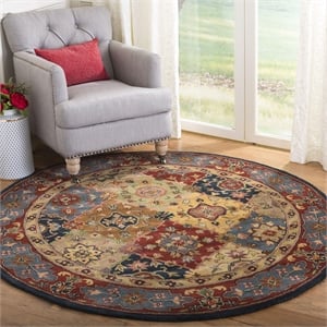 Safavieh Heritage Red Traditional Rug - Round 10'