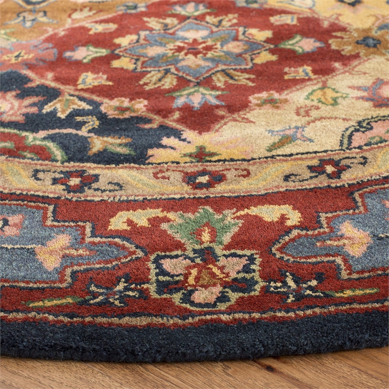 Safavieh Heritage Red Traditional Rug - Round 10'
