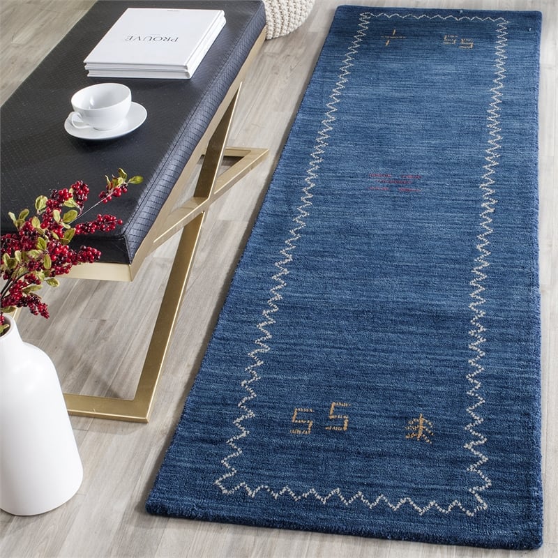 Safavieh Himalaya Blue Shag Rug - Runner 2'3