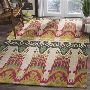Safavieh Ikat Beige Contemporary Rug - 6' x 9'