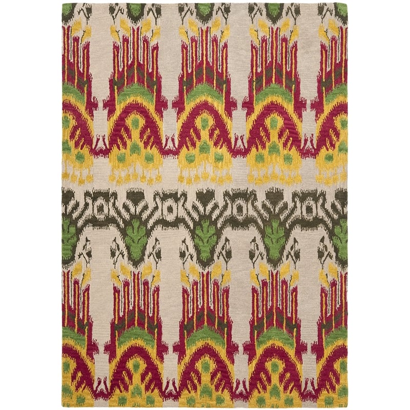 Safavieh Ikat Beige Contemporary Rug - 6' x 9'