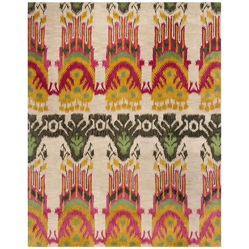 Safavieh Ikat Beige Contemporary Rug - 9' x 12'